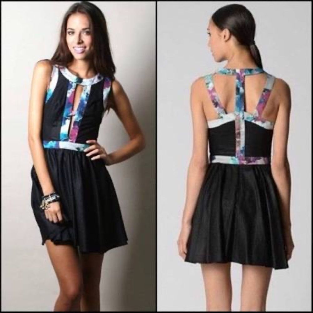 Keepsake The Label Black Cutout Bodice Mini Dress